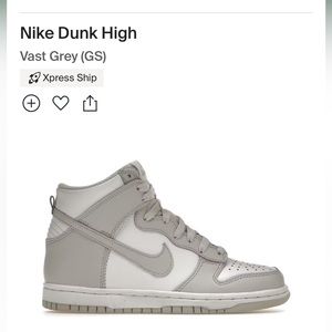Nike Dunk High - Vast Grey